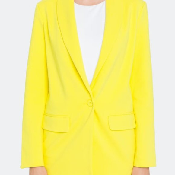 NWT GREY LAB BRIGHT YELLOW BLAZER - Picture 2 of 8